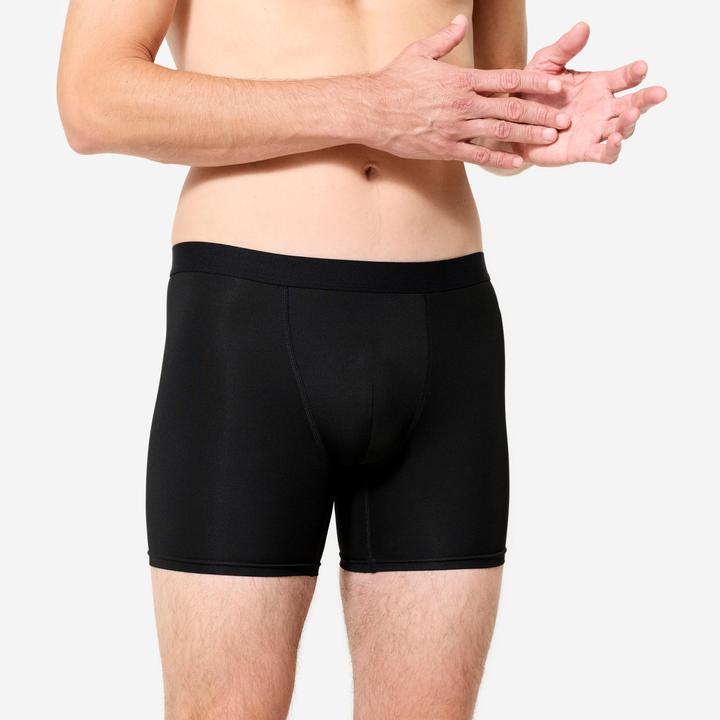 Image du produit Decathlon Lot de 3 boxers respirants en microfibre Homme, noir/bleu/rouge (XL)