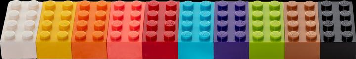 Actual product image LEGO High bricks mixed colours - 1200 gr. - approx. 750 pieces - Colorful basic bricks mix - NEW (LEGO Accessories)