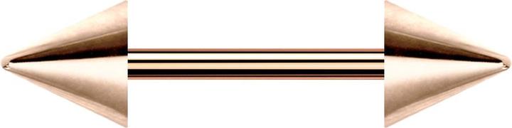 Produktbild Star Piercing Micro Barbell rosegold mit zwei Cones (ohne Messing, Chirurgenstahl 316L)