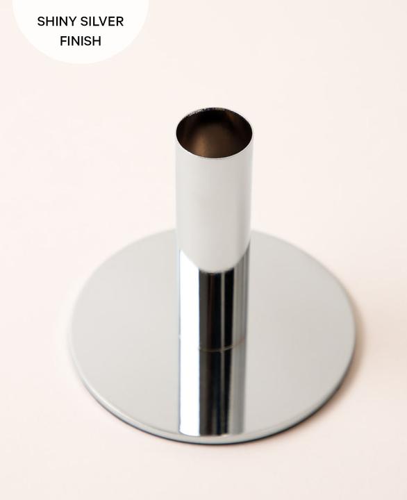 Immagine prodotto Esmée Portacandele per candele a colonna in argento, H 9,5 cm x Ø 10 cm