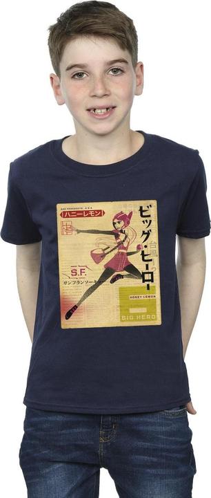 Immagine prodotto Disney Big Hero 6 Baymax Honey Lemon Newspaper Maglietta Ragazzi (128)