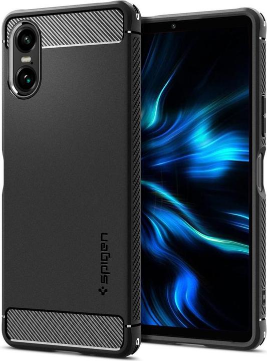 Spigen Custodia Rugged Armor per Sony Xperia 10 VI - nero opaco (Sony Xperia 10 VI)