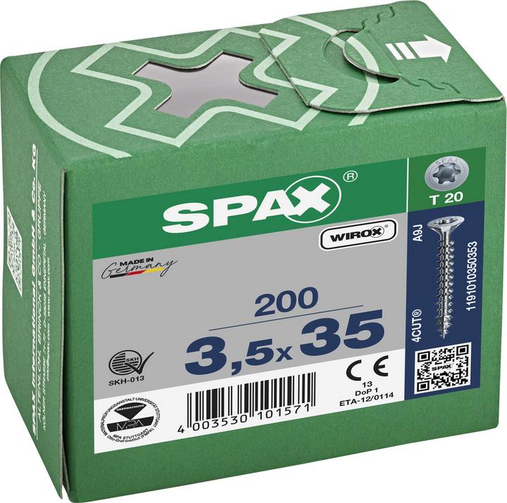 Produktbild Spax Universalschrauben 3.5 x 35 mm, 200 Stück (200 Schrauben pro Stück)