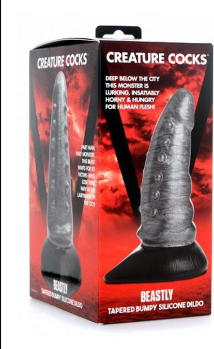 Actual product image Frisky Beastly Tapered Bumpy Silicone Dildo