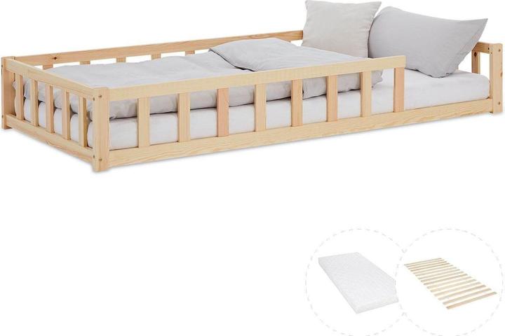 Immagine prodotto Juskys Kinderbett mit Matratze & Lattenrost (90 x 200 cm)