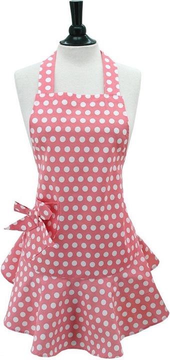 Jessie Steele Tablier rose à pois blancs
