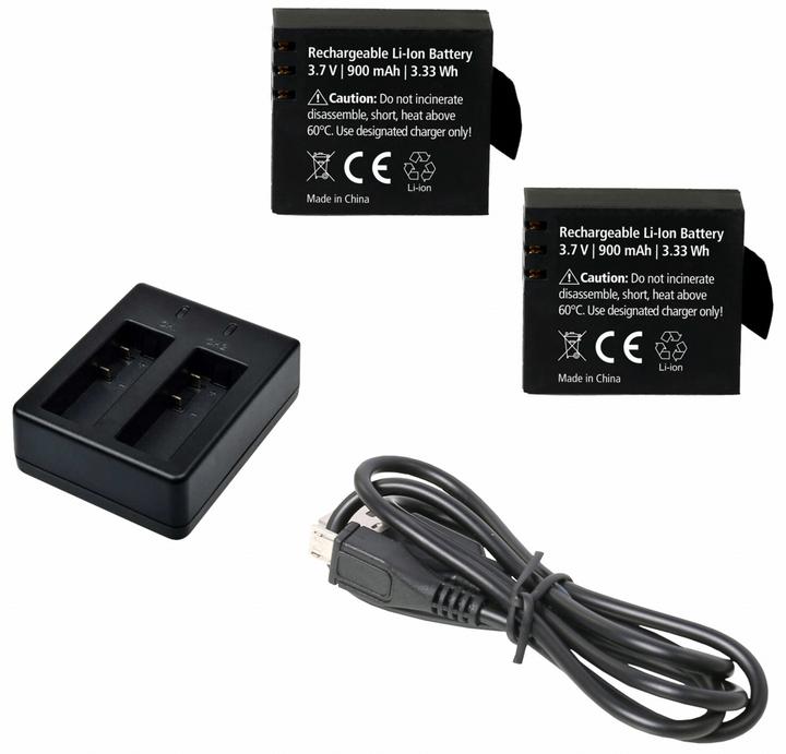 Produktbild Rollei externes Ladegerät mit 2 Akkus f. AC 510/525 (Ladegerät)