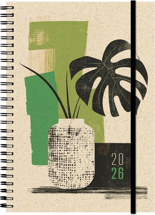 Actual product image Simplex Weekly agenda Grass paper 2025 40408.25 1W/2S Tropical ML 14.8x21cm (14.8 x 21 cm, German)