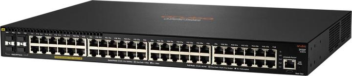 Actual product image HPE E Aruba 2930F Switch 4 SFP Ports, PoE+ Layer 3, VSF Stacking, RIP Routing, Access OSP (48 ports)