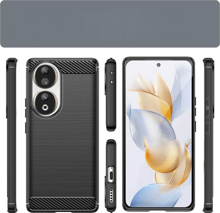 Immagine prodotto Cover-Discount Honor 90 - Custodia in metallo effetto carbonio nero (Honor 90)