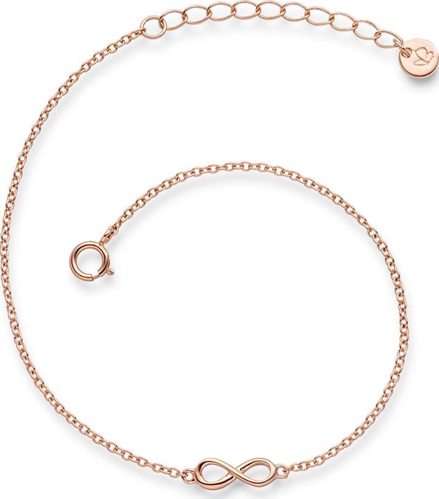 Glanzstücke München Damen Infinity Sterling Silber roségold 17,0 cm Basislänge + 3,0 cm Verlängerung - 5948 (17 cm, Sterling Silber)