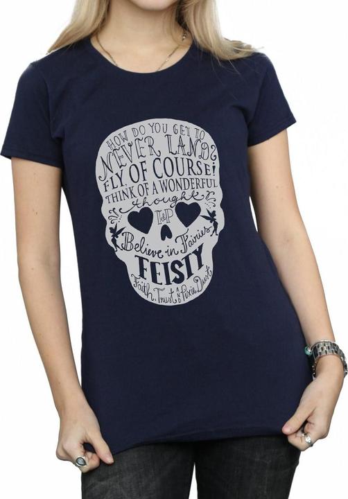 Actual product image Disney Womens/Ladies Tinker Bell Skull Cotton T-Shirt (S)