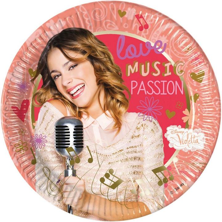 Produktbild Violetta Liebe Musik Leidenschaft Partyteller (8er Pack) (8 x)