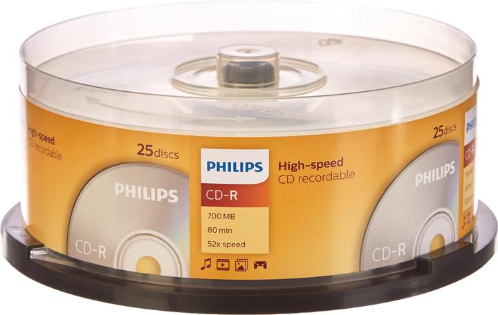 Produktbild Philips 1x25 CD-R 80Min 700MB 52x SP (25 x)