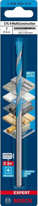 Produktbild Bosch Professional Zubehör EXPERT CYL-9 MultiConstruction Bohrer, 7 x 90 x 150 mm (7 mm)