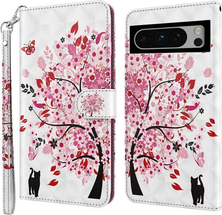Actual product image Cover-Discount Google Pixel 8 - Case glitter effect tree pink (Google Pixel 8)