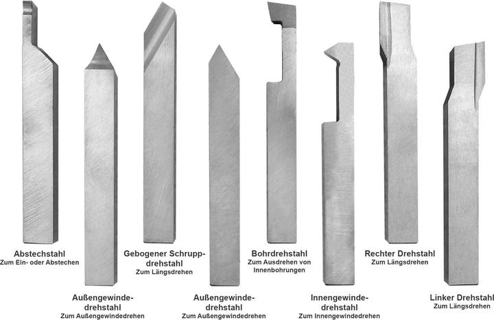 Immagine prodotto Paulimot Set di utensili per tornitura in HSS da 8 pezzi, 6 x 6 mm (6 mm)