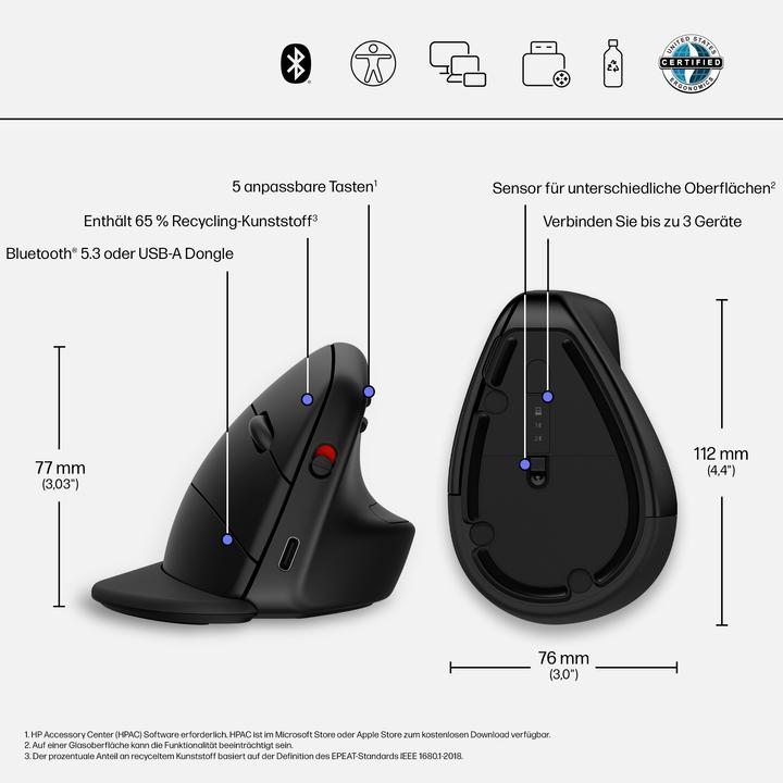 Actual product image HP 920 Ergonomic Wireless Mouse (Wireless)
