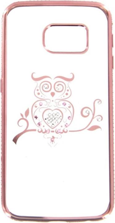 Produktbild OEM TPU Case Bling Samsung S6 Edge-Owl rosegold (Samsung Galaxy S6 Edge)