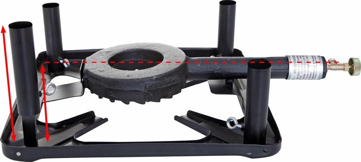 Produktbild Paella World International Hockerkocher-Set (gross) mit Stahl-Wok Ø 30 cm - ohne Zündsicherung
