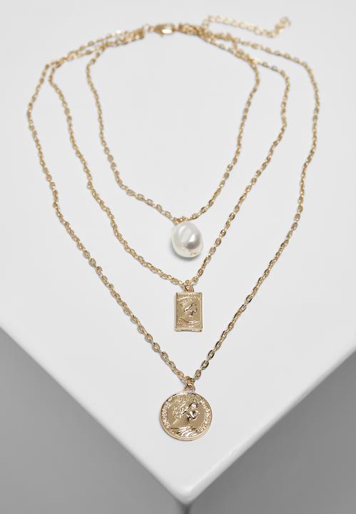 Actual product image Urban Classics Layering Pearl Basic Necklace (50% iron, 50% zinc)