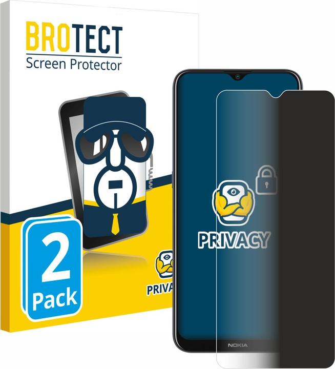 Productafbeelding BROTECT Sichtschutzfolie Anti-Spy Privacy Folie Blaulicht-Schutz (2 Stuk, Nokia G10)
