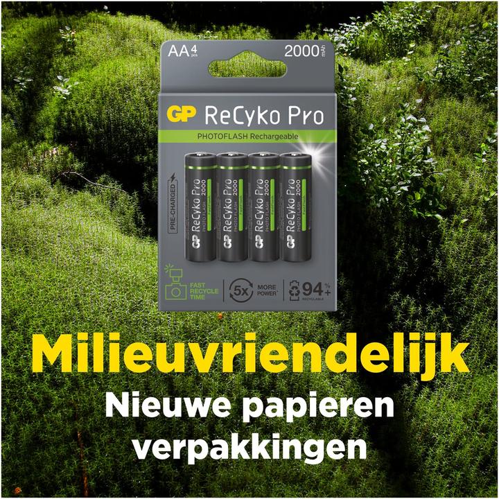 Produktbild GP Batteries ReCyko Pro AA/Mignon (4 Stk., AA, 2000 mAh)