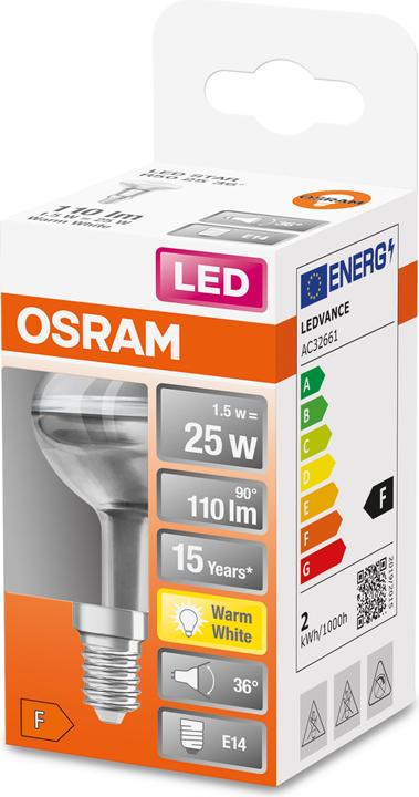 Produktbild Osram Star R50 (E14, 1.50 W, 110 lm, 1 x, F)
