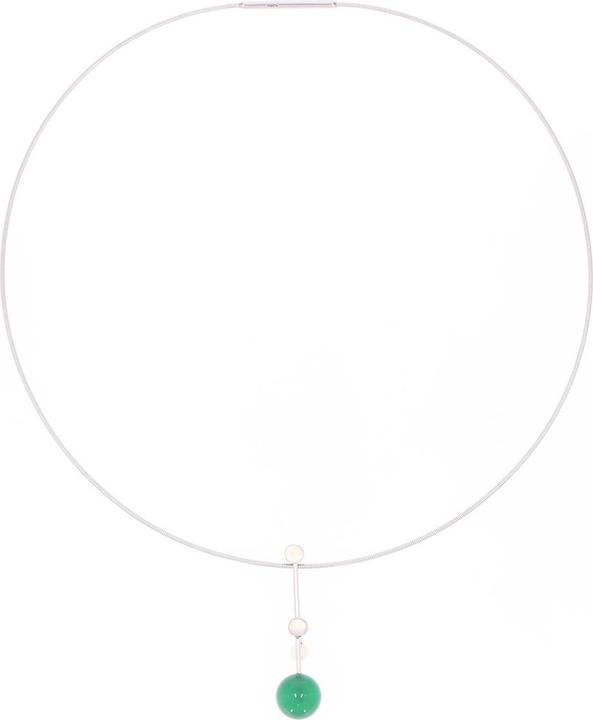Produktbild Xen Atelier Collier mit Achat grün und Süsswasserzuchtperle 42 cm (Edelstahl, 42 cm)