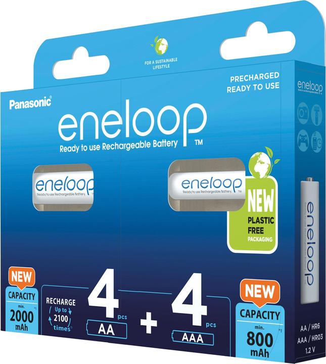 Produktbild Panasonic eneloop 4x AA + 4x AAA (8 Stk., AA, AAA, 800.20 mAh)