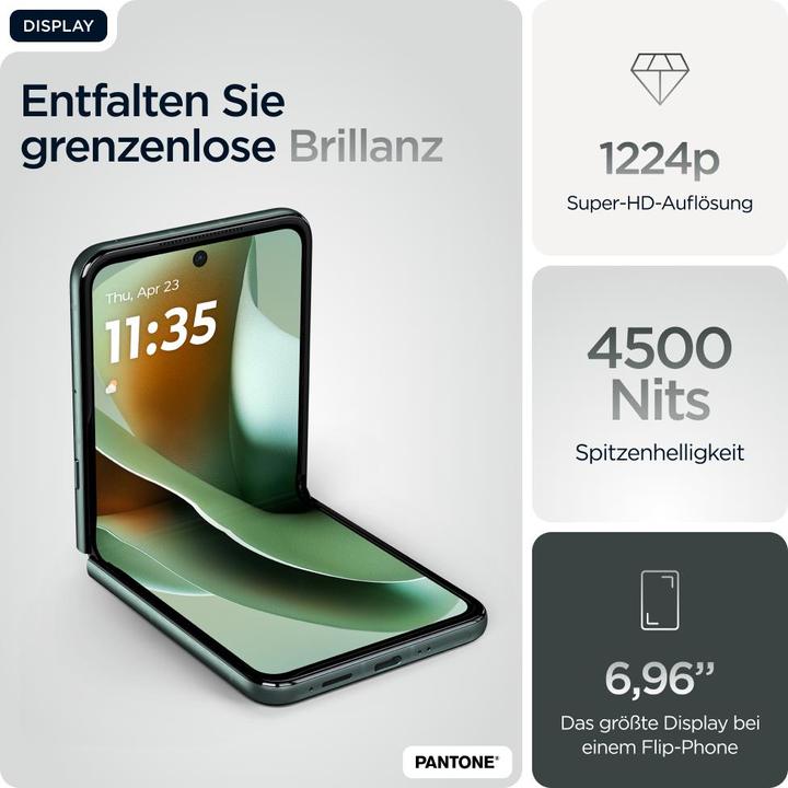 Actual product image Motorola Razr 60 Ultra (512 GB, Pantone Scarab, 6.96", SIM + eSIM, 50 Mpx, 5G)