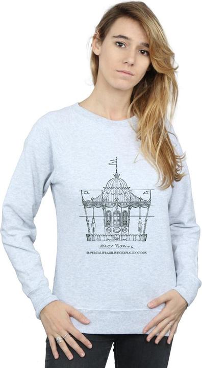 Immagine prodotto Disney Mary Poppins Carousel Sketch Felpa Donna (L)