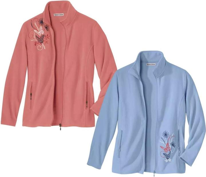 Image du produit Atlas For Women Veste polaire brodée en micropolaire pour femmes (lot de 2) (M)