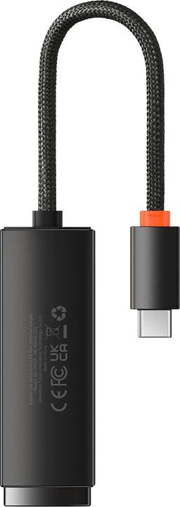 Produktbild Baseus Lite Series Ethernet Adapter Type-C to RJ45 LAN Port (100Mbps) Black (USB-C, RJ45 (1x))
