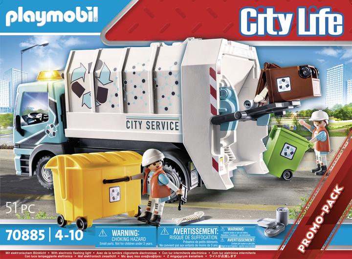 Actual product image Playmobil 70885 Garbage truck with flashing light (70885, Playmobil City Life)
