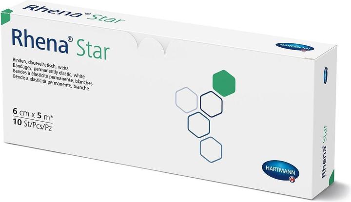 Produktbild Rhena Star Elastische Binden 6cmx5m weiss offen