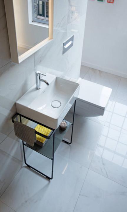 Produktbild Duravit Einhebel-Waschtischmischer C.1 S o Zugstangen-Ablaufgarnitur schwarz matt
