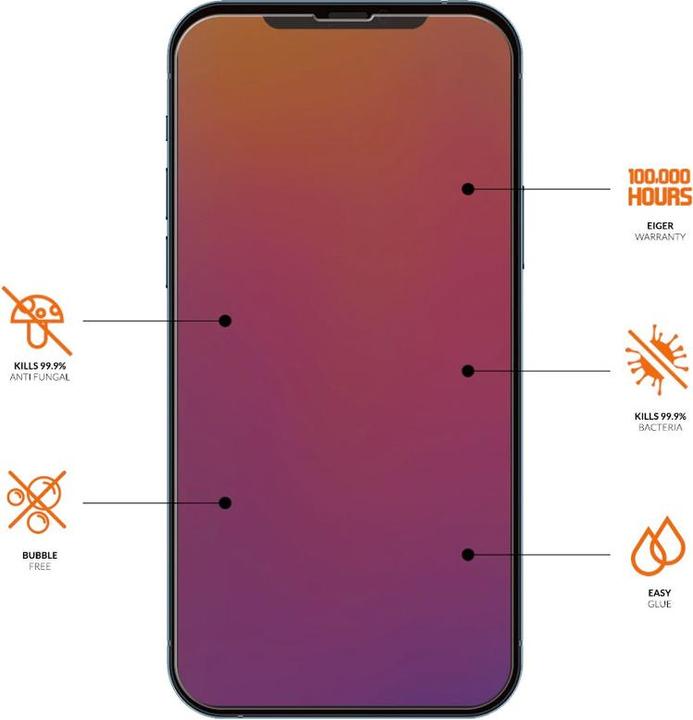 Actual product image Eiger Mountain Glass Ultra (1 Piece, Apple iPhone 13, Apple iPhone 14, Apple iPhone 13 Pro)