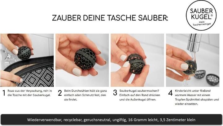 Actual product image Sauberkugel Pocket cleaner gold