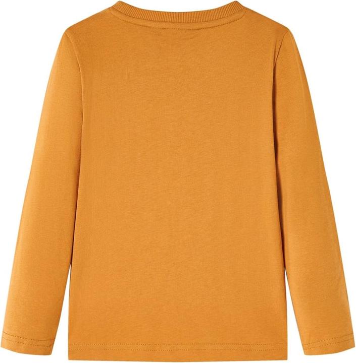 Actual product image VidaXL Children's long-sleeved shirt dark ochre 140,Material: 100 (140)