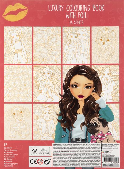 Actual product image Besties Luxury colouring book with foil, A4, 24 sheets
