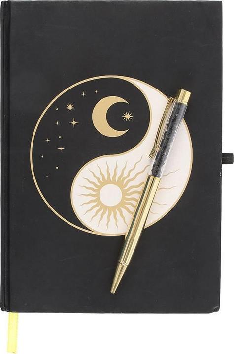 Actual product image Something Different Yin Yang Obsidian Stationery Set (Black, White, Gold, 1 x)