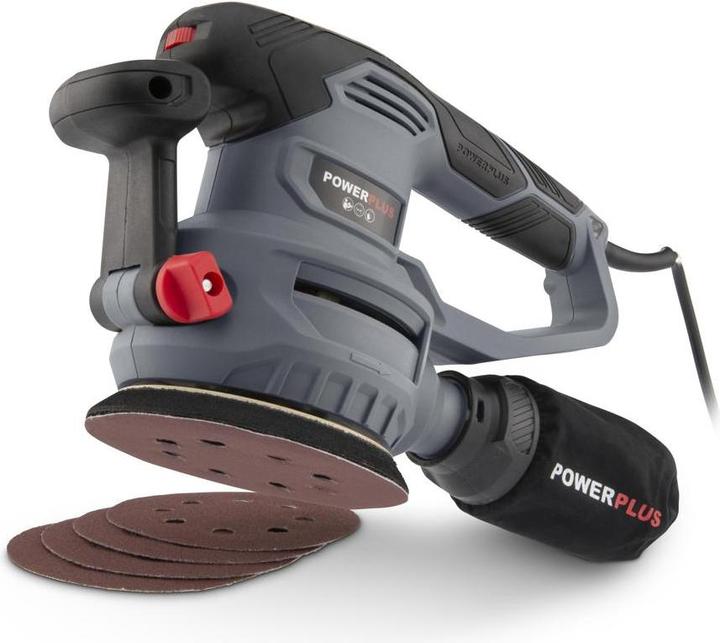 Produktbild Powerplus Exzenterschleifer 450W Ø 125mm - 5 Acc. (Schwingschleifer, 450 W)