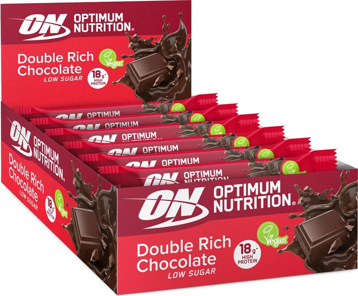 Actual product image Optimum Nutrition plant Protein Bar (12 x 60G) (Double Rich Chocolate, 12 pcs., 720 g)