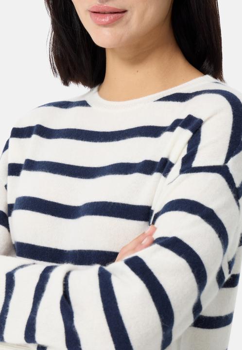 Immagine prodotto Cash-Mere Kaschmir Rundhals Pullover gestreift (L)