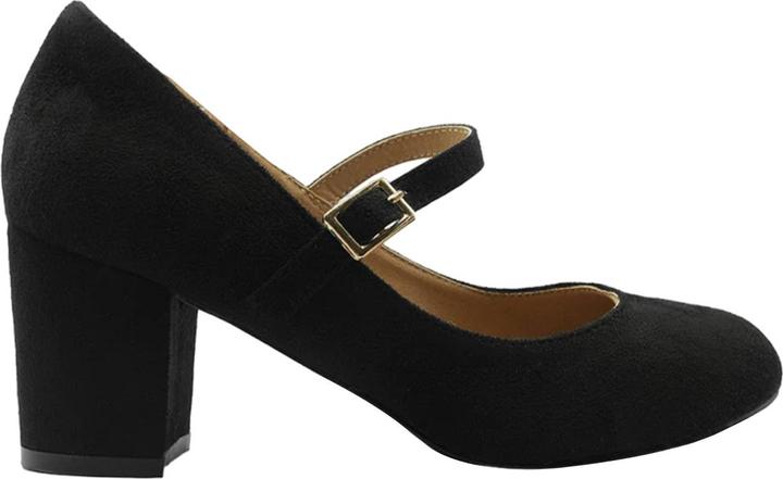 Actual product image Where's That From Womens/Ladies Araceli Suede Extra Extra Wide Block Heel Mary Janes (37)