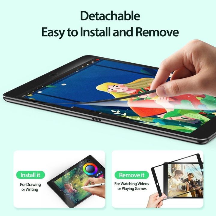 Actual product image Dux Ducis Naad Paperfeel protective film iPad 7/8/9 10.2 - Black (1 Piece, iPad 10.2)