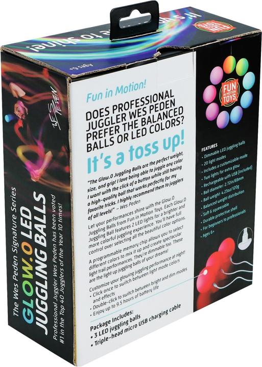 Immagine prodotto Spin Balls Set di 3 palline da giocoleria con LED