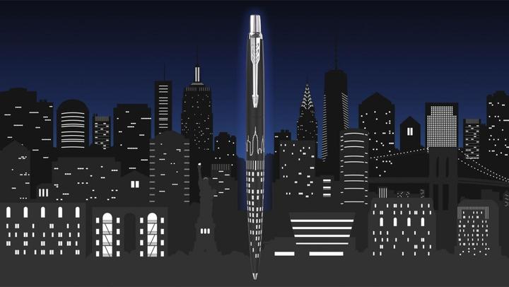 Immagine prodotto Parker Pen Parker Jotter SE New York City Penna a sfera M (Nero/argento, 1 x)