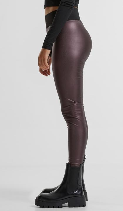 Actual product image Urban Classics Ladies Synthetic Leather High Waist Leggings (4XL)